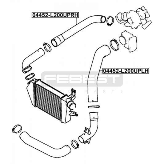 04452-L200UPLH | Intercooler Hose for Mitsubishi