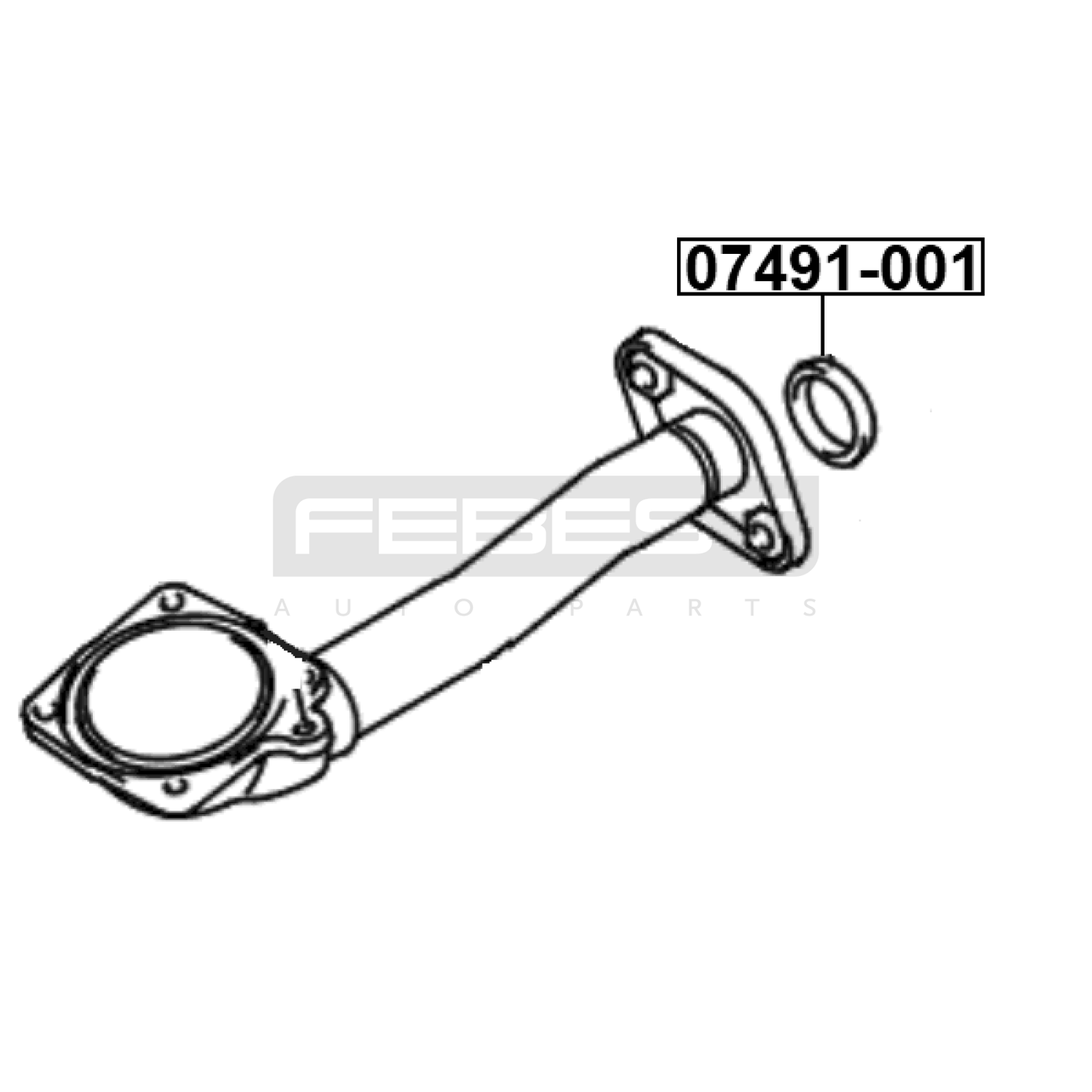07491-001 | Exhaust Pipe Seal (Ceramic Coating) for Alfa Romeo, Gmc, Lancia, Land Rover