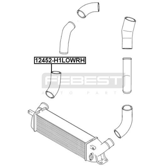 12452-H1LOWRH | Intercooler Hose for Hyundai, Kia