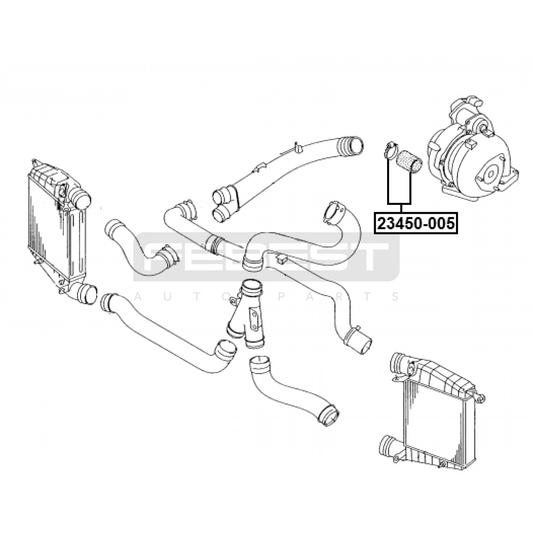 23450-005 | Intercooler Hose for Audi, Volkswagen