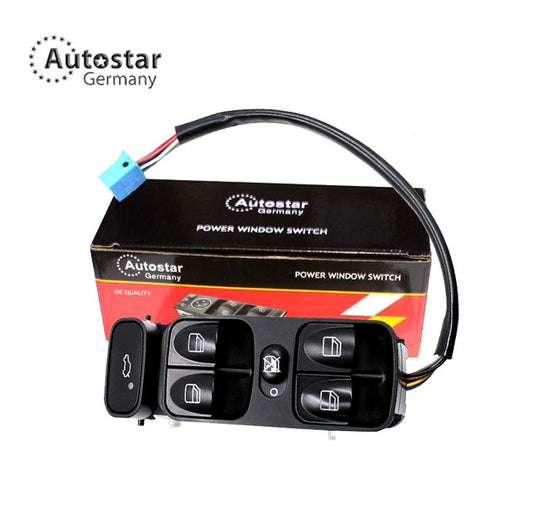 Window Switch Driver Side Front Mercedes-Benz C-Class Saloon W203 Shortwire 2038210679