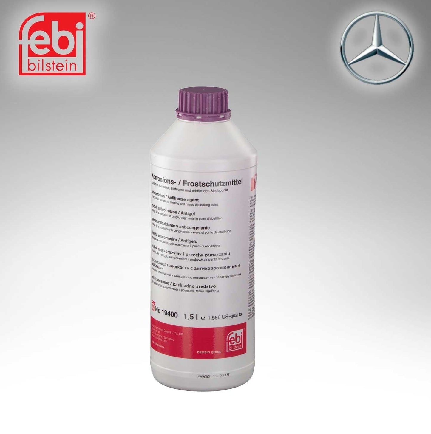 Febi - 19400- Antifreeze Coolt-Purple-1.5L G012A8Gm1 For Mercedes Benz 0009892825