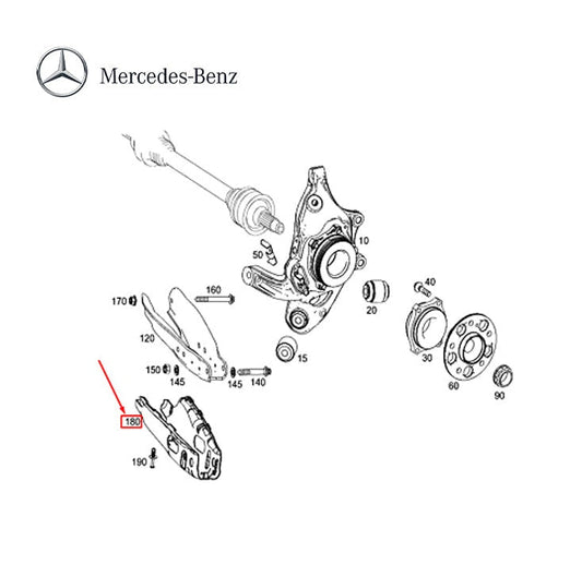 Sl R231 Rear Spring Control Arm Trim 2313520088